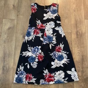 Maternity floral empire waist dress
